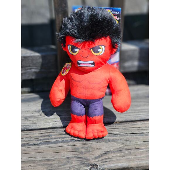 Marvel Plush Talkers Red Hulk Soft Toy, 11.75" Collectible Figure - Picture 2 of 8